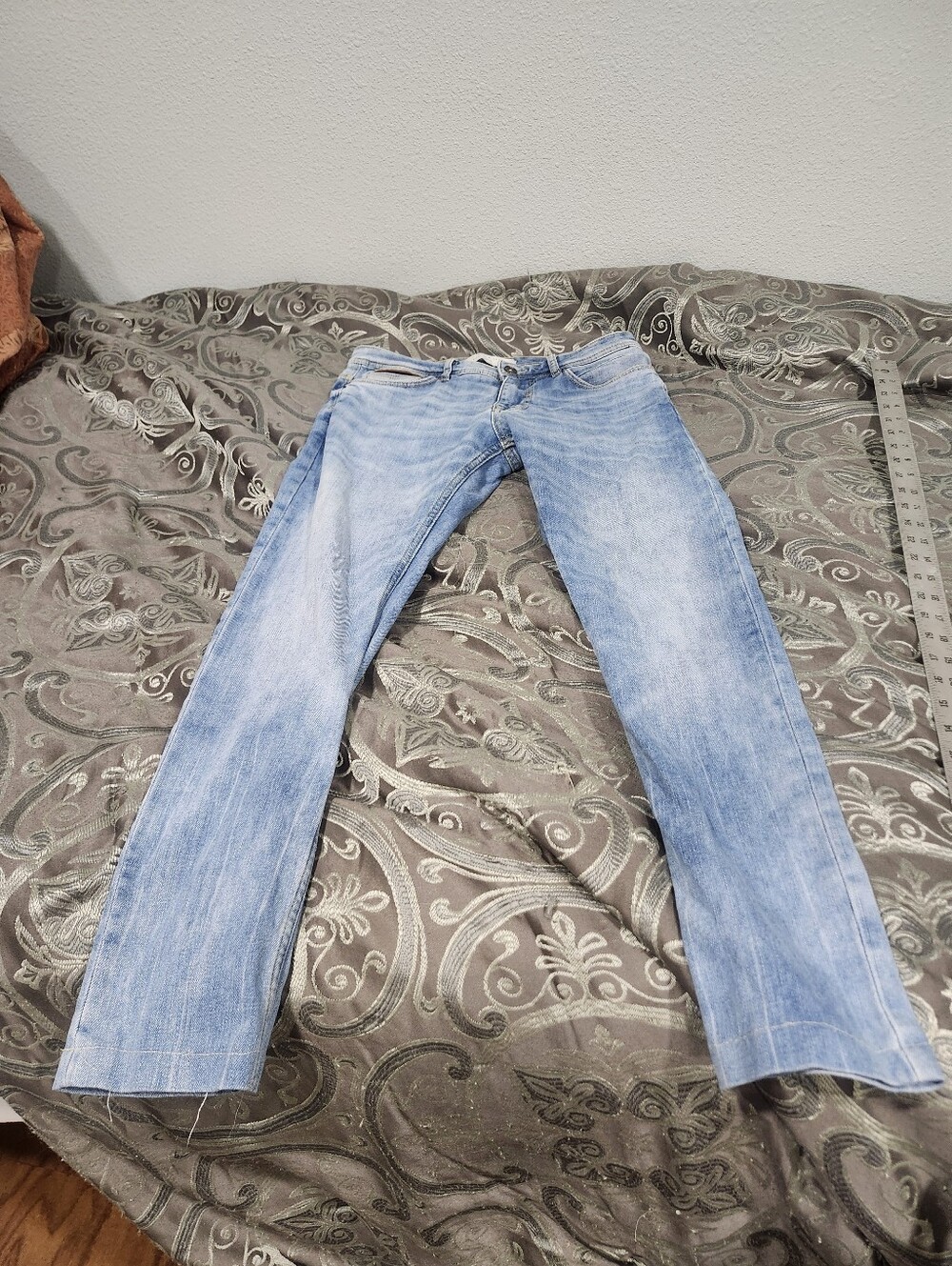 Zara Man Men's Light Blue Washed Jeans - Casual Slim Fit Sz 30